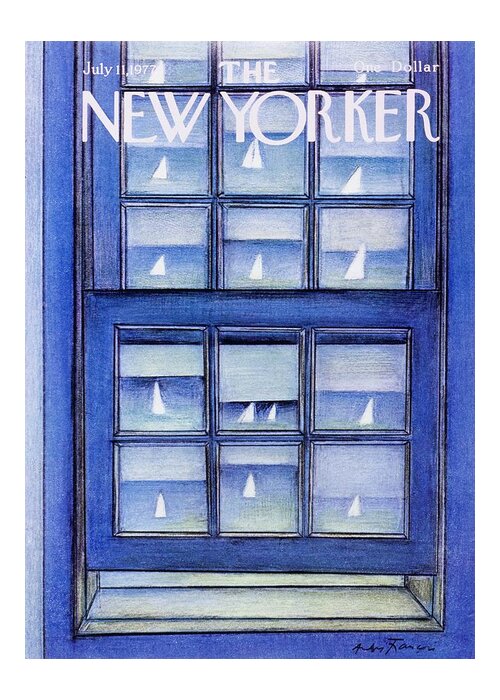 Illustration Greeting Card featuring the painting New Yorker July 11th 1977 by Andre Francois
