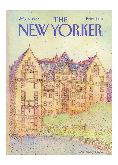 Architecture Greeting Card featuring the painting New Yorker July 12th, 1982 by Iris VanRynbach
