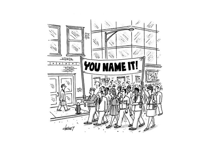 Business Greeting Card featuring the drawing New Yorker July 6th, 1992 by Tom Cheney