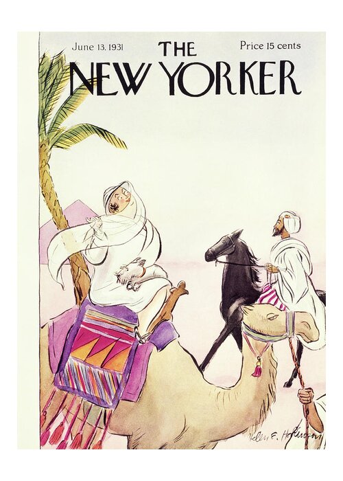 Illustration Greeting Card featuring the painting New Yorker June 13 1931 by Helene E Hokinson