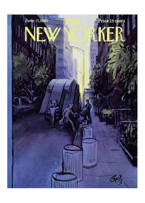 Illustration Greeting Card featuring the painting New Yorker June 17th 1961 by Arthur Getz