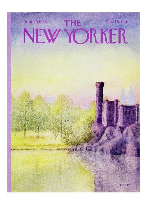 Illustration Greeting Card featuring the painting New Yorker June 19th 1978 by Charles E Martin