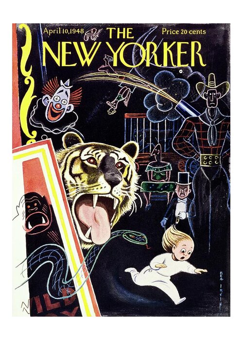 Children Greeting Card featuring the painting New Yorker April 10, 1948 by Rea Irvin