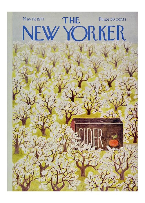 Illustration Greeting Card featuring the painting New Yorker May 19th 1973 by Ilonka Karasz