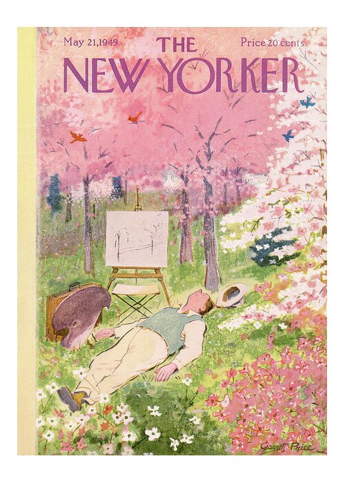 Art Greeting Card featuring the painting New Yorker May 21st, 1949 by Garrett Price