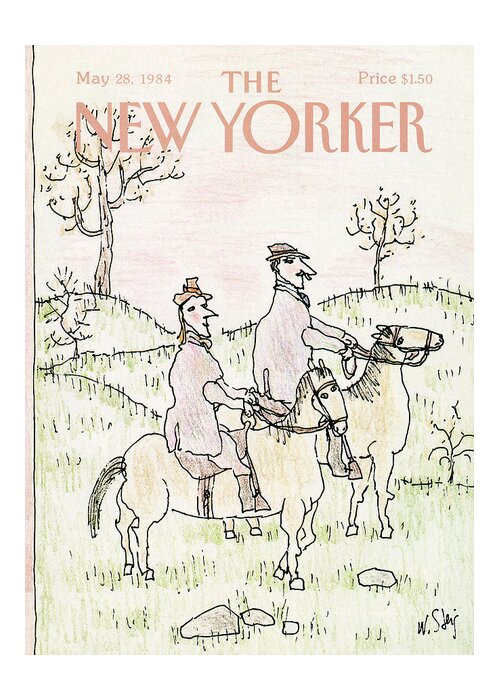 Relationship Greeting Card featuring the painting New Yorker May 28th, 1984 by William Steig