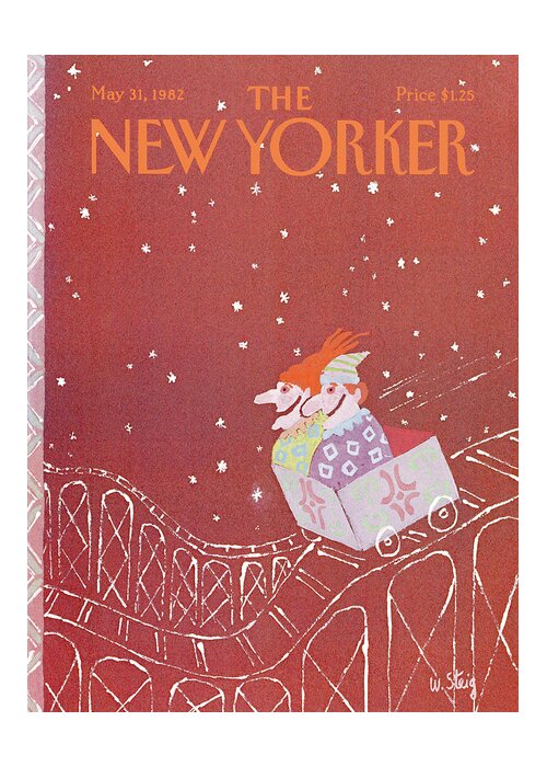 Entertainment Greeting Card featuring the painting New Yorker May 31st, 1982 by William Steig