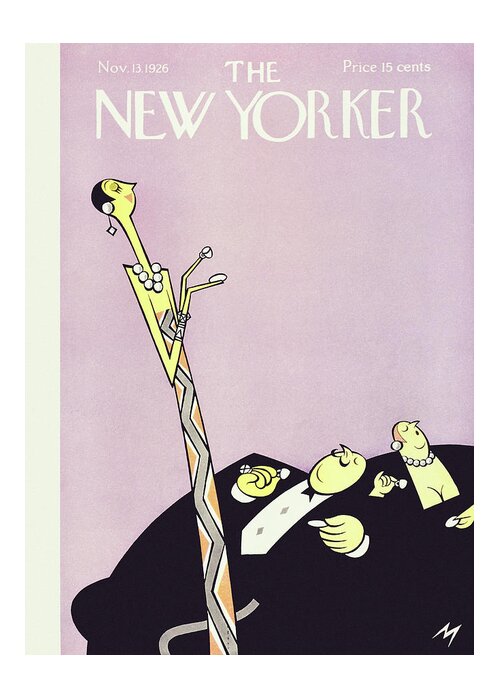 Illustration Greeting Card featuring the painting New Yorker November 13 1926 by Julian De Miskey