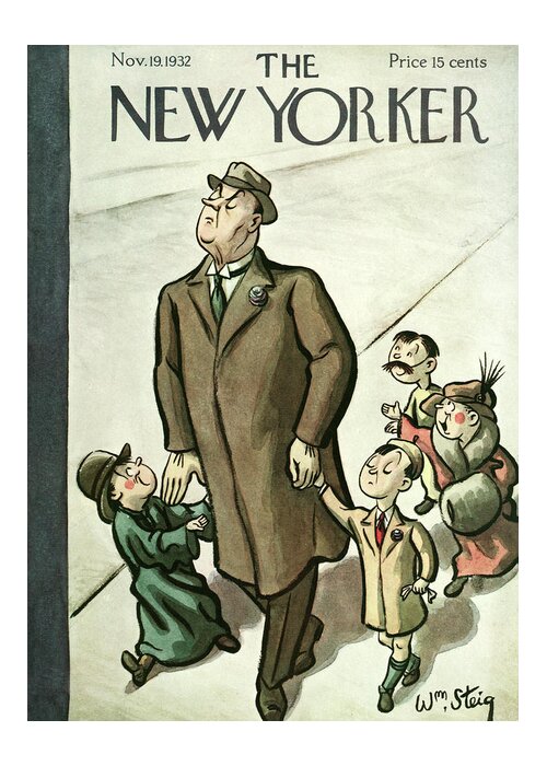 Children Greeting Card featuring the painting New Yorker November 19th, 1932 by William Steig