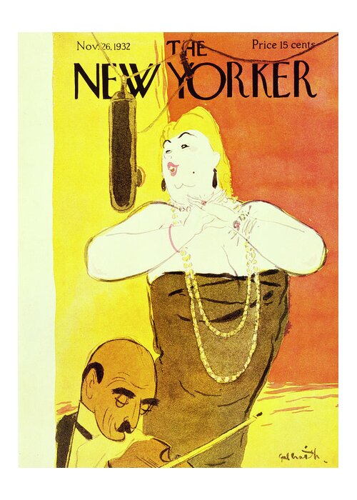 Illustration Greeting Card featuring the painting New Yorker November 26 1932 by William Crawford Galbraith