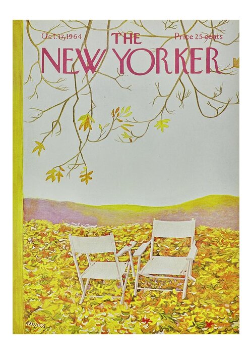 Illustration Greeting Card featuring the painting New Yorker October 12th 1964 by Ilonka Karasz