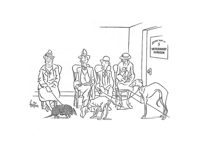 110702 Gpr George Price Greeting Card featuring the drawing New Yorker October 19th, 1940 by George Price