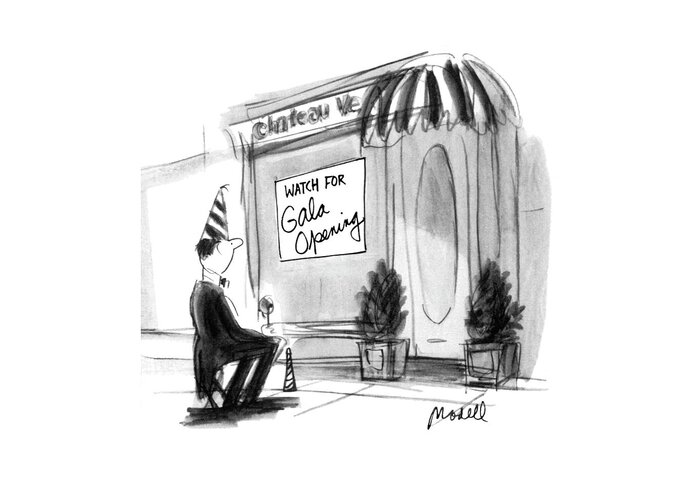 Restaurants Greeting Card featuring the drawing New Yorker October 22nd, 1979 by Frank Modell