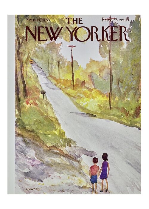 Illustration Greeting Card featuring the painting New Yorker September 14th 1963 by James Stevenson