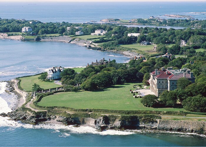 Aerial Greeting Card featuring the photograph Newport, Rhode Island by Mathias T. Oppersdorff