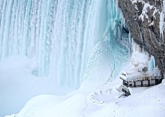 Niagara Falls Greeting Card featuring the photograph Niagara Falls Winter Secret by Charline Xia