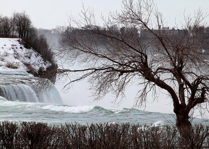 Niagara Falls Greeting Card featuring the photograph Niagara in Winter by John Freidenberg