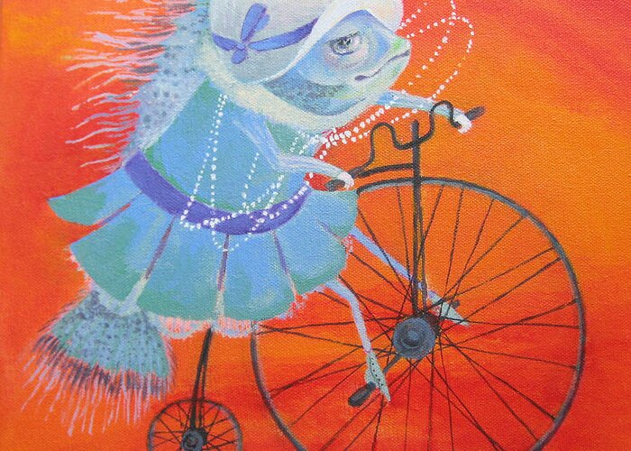 Animal Greeting Card featuring the painting Niece Sonia by Marina Gnetetsky