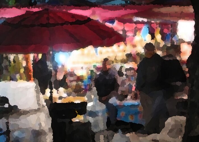 Mexico Greeting Card featuring the photograph Night Market by Jessica Levant