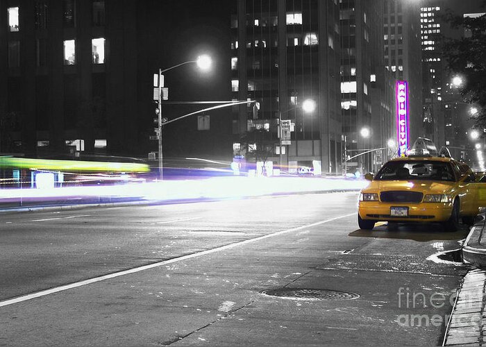 City Greeting Card featuring the photograph Night Street by Dan Holm