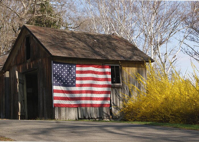 Patriotic Greeting Card featuring the photograph No Place Like Home by Margie Avellino