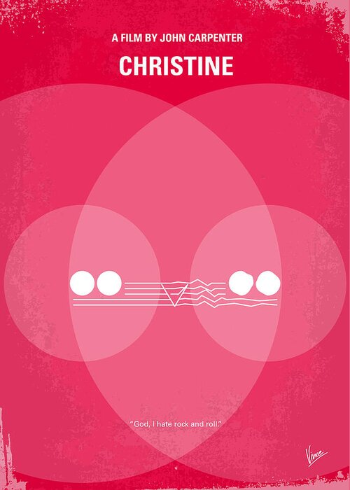 Christine Greeting Card featuring the digital art No016 My Christine minimal movie poster by Chungkong Art