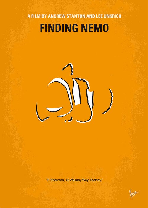 Finding Greeting Card featuring the digital art No054 My nemo minimal movie poster by Chungkong Art