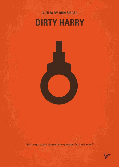 Dirty Harry Greeting Card featuring the digital art No105 My Dirty Harry movie poster by Chungkong Art