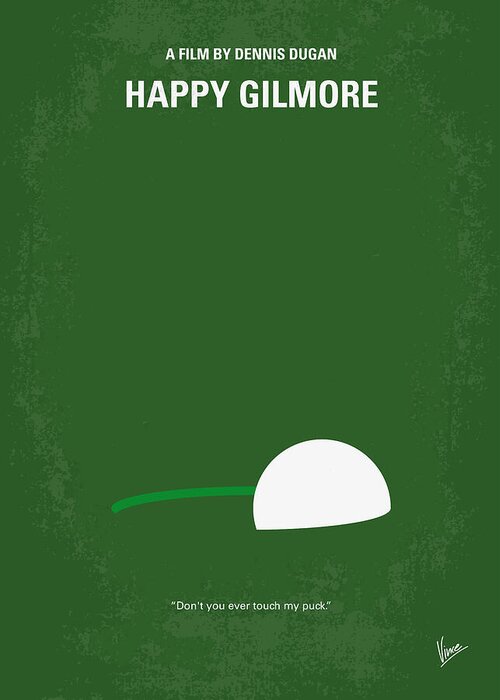 Sports Greeting Card featuring the digital art No256 My Happy Gilmore minimal movie poster by Chungkong Art