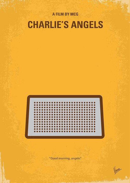 Charlies Greeting Card featuring the digital art No273 My Charlies Angels minimal movie poster by Chungkong Art