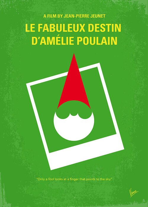 Fabuleux Greeting Card featuring the digital art No311 My Amelie minimal movie poster by Chungkong Art