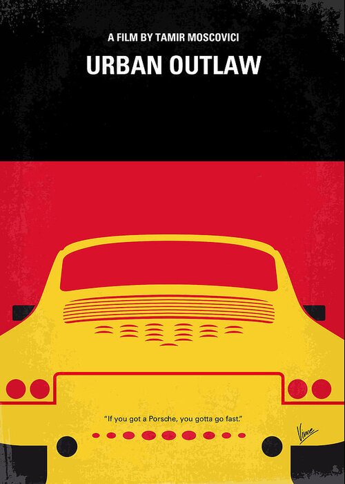 Urban Outlaw Greeting Card featuring the digital art No316 My URBAN OUTLAW minimal movie poster by Chungkong Art