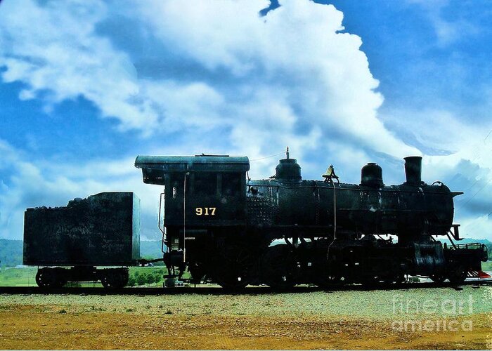 Norfolk & Western Greeting Card featuring the photograph Norfolk Western Steam Locomotive 917 by Janette Boyd