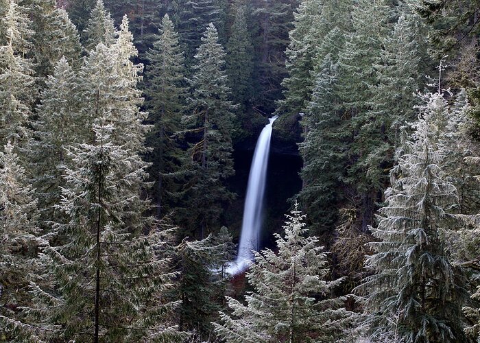 Water Greeting Card featuring the photograph North Falls by Steve Parr