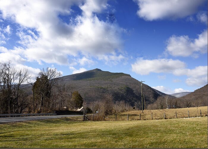 north Fork Mountain Greeting Card featuring the photograph North Fork Mountain - Petersburg WV by Brendan Reals