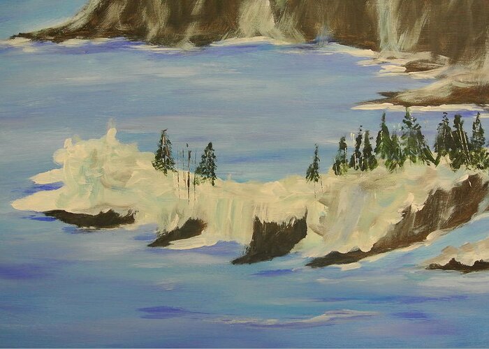 Northern Greeting Card featuring the painting Northern Melt by Lynne McQueen