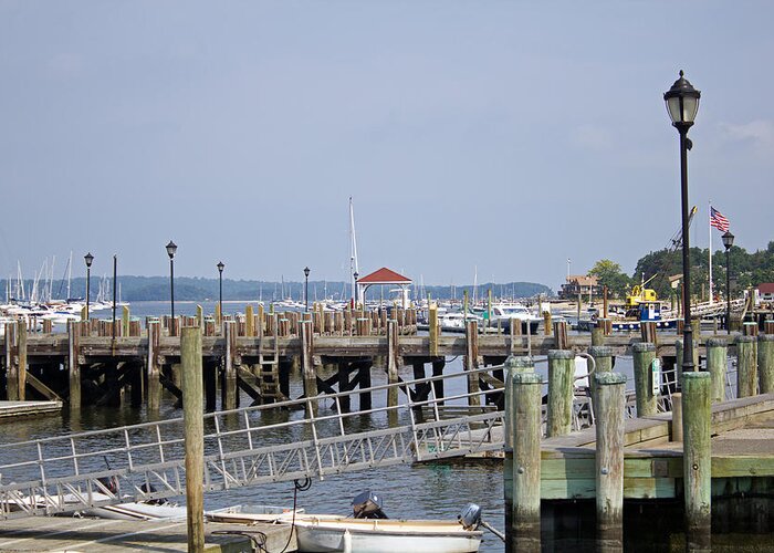 Northport Dock Greeting Card featuring the photograph Northport Dock Long Island New York by Susan Jensen