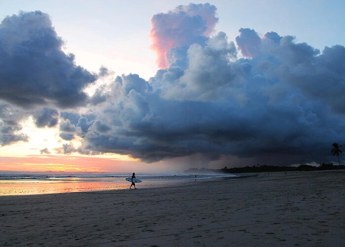 Beach Greeting Card featuring the photograph Nosara Clouds by Nathan Miller