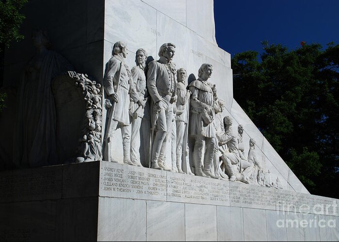 Alamo Cenotaph San Antonio Texas Memorial Greeting Card featuring the photograph Not Forgetting by Richard Gibb