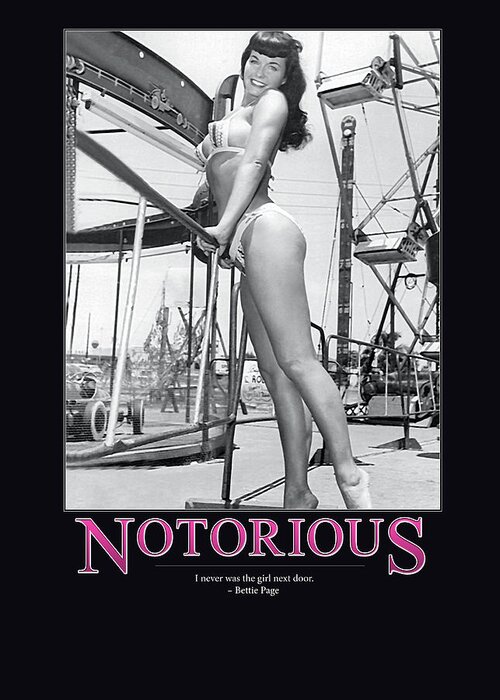 Retro Images Archive Greeting Card featuring the photograph Notorious Bettie Page by Retro Images Archive