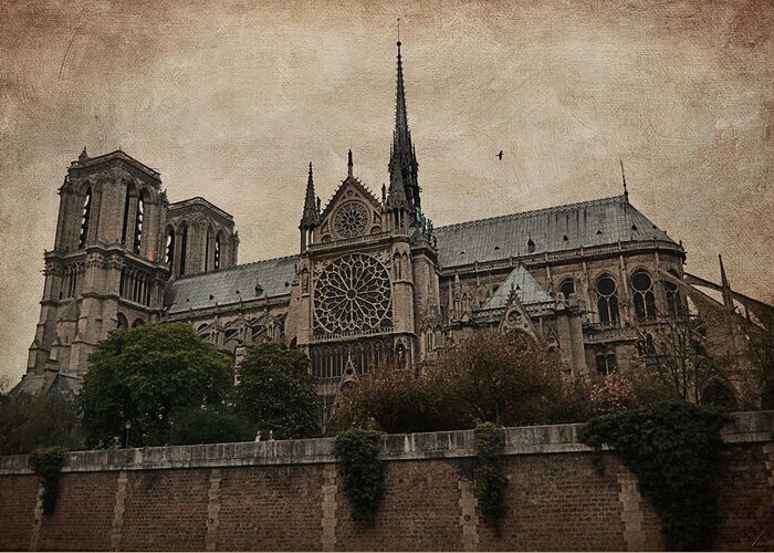 France Greeting Card featuring the photograph Notre Dame Cathedral - Paris by Maria Angelica Maira