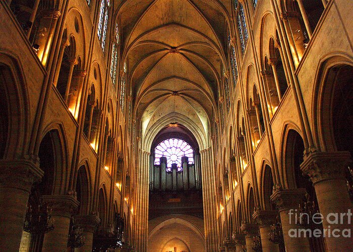 Europe Greeting Card featuring the photograph Notre Dame Ceiling by Crystal Nederman