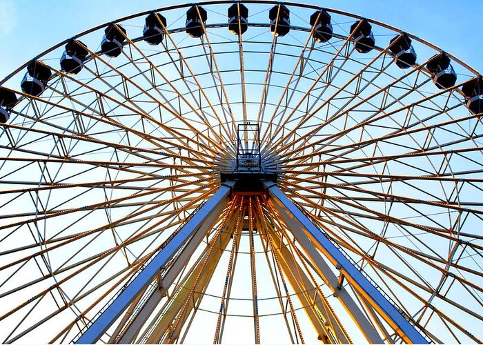 Giant Ferris Wheel Greeting Card featuring the photograph Observation Wheel by Mary Beth Landis
