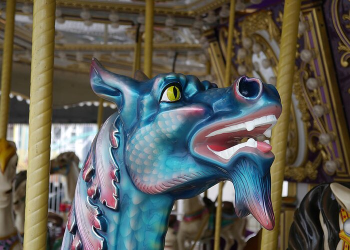 Carousel Greeting Card featuring the photograph Ocean City - Here Be Dragons by Richard Reeve