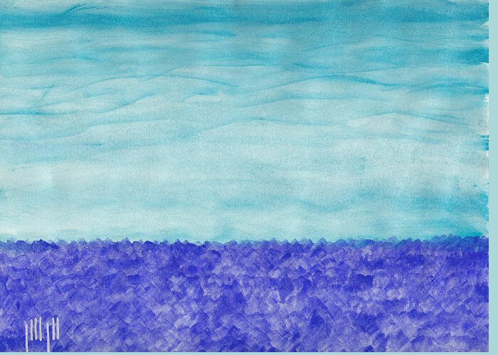 Ocean Greeting Card featuring the painting Ocean Horizon by Eric Forster