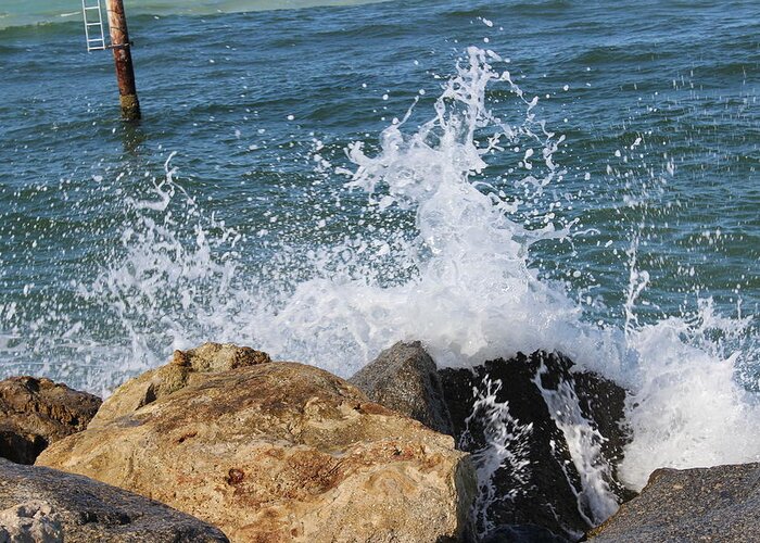 Ocean Greeting Card featuring the photograph Ocean Spray by John Mathews