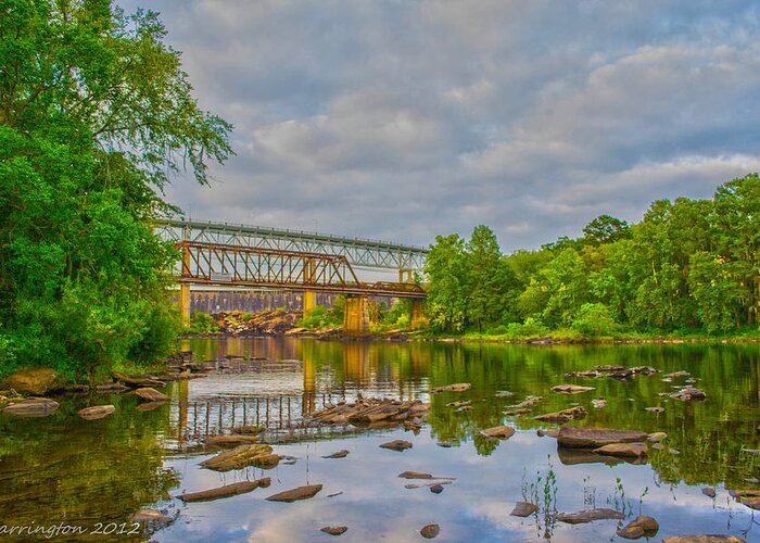 Bridges Greeting Card featuring the photograph Old and New Bridges by Shannon Harrington