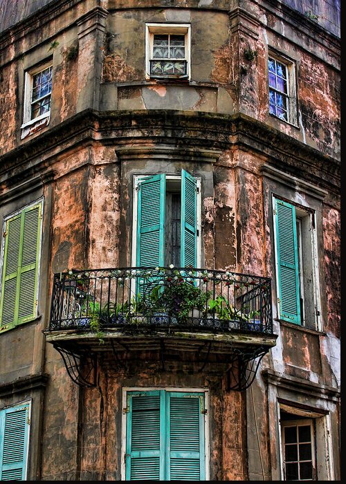 New Orleans Greeting Card featuring the photograph Old and Weathered by Judy Vincent