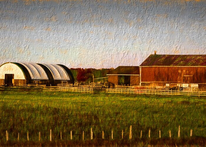 Old Greeting Card featuring the photograph Old barn by Les Palenik