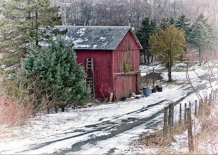 Barn Greeting Card featuring the photograph Old Barn by Steve Ladner